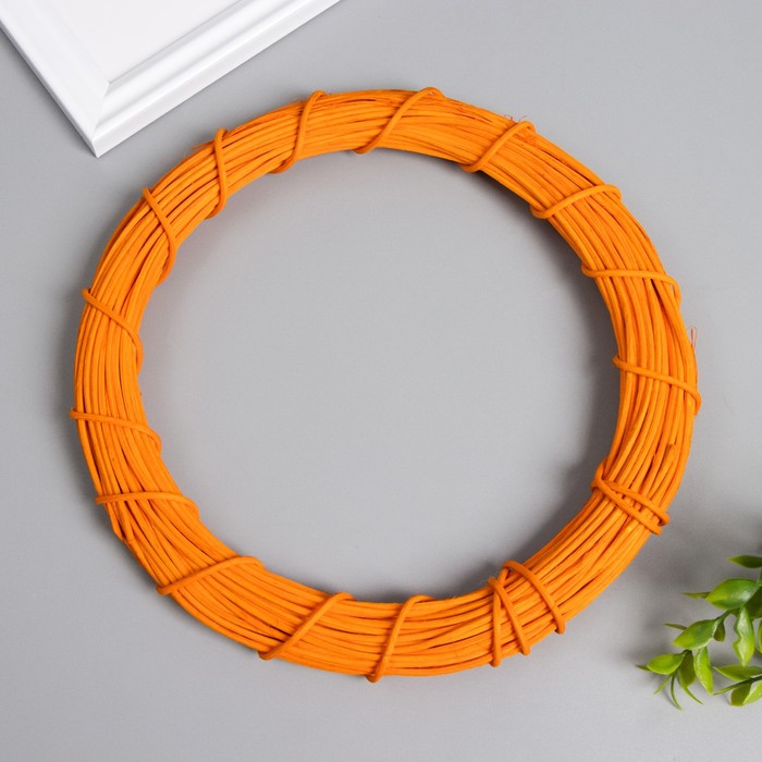 Кольцо для изготовления ловца снов «Оранжевый», d=20 см, ротанг