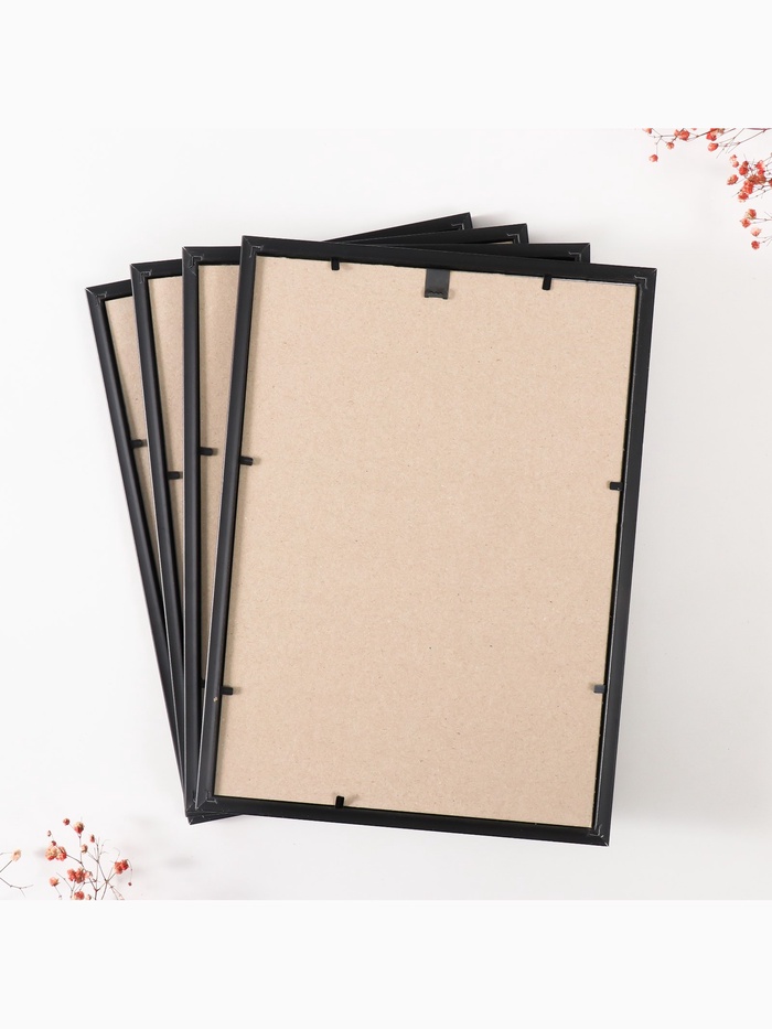 Набор фоторамок для фото 21×30 см Keep memories «Формат», 4 шт., чёрный, (пластиковый экран)