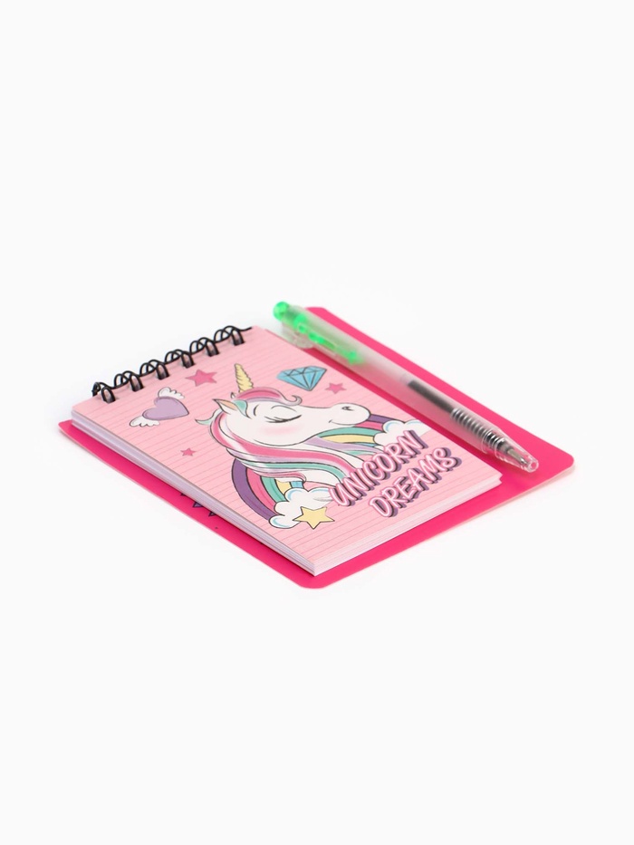 Блокнот А7 и мини ручка, Минни Маус и единорог