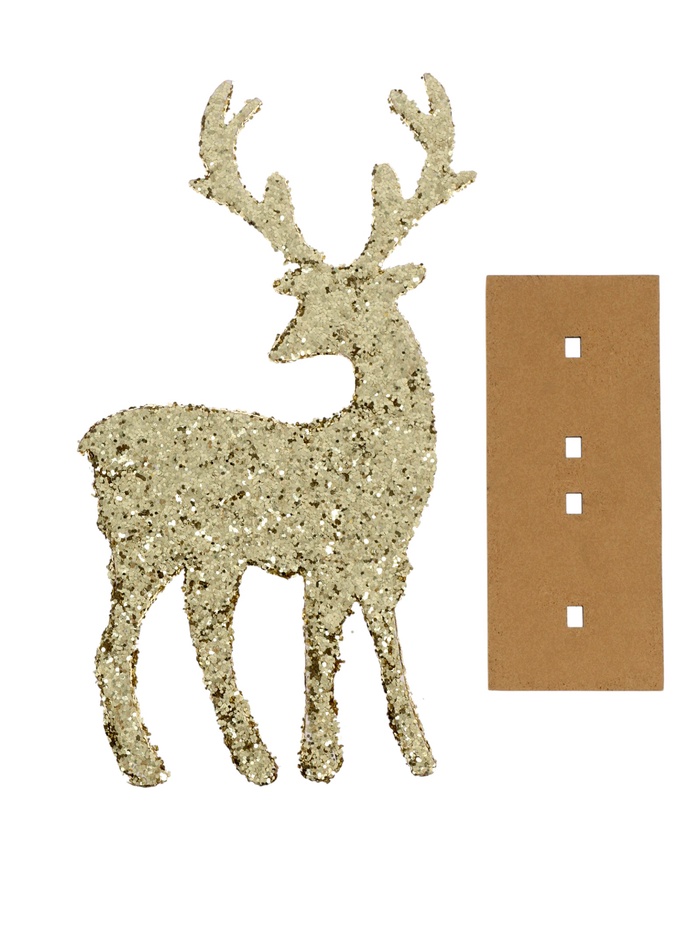 Декор новогодний «Яркий олень» золотой, 6×14×24 см