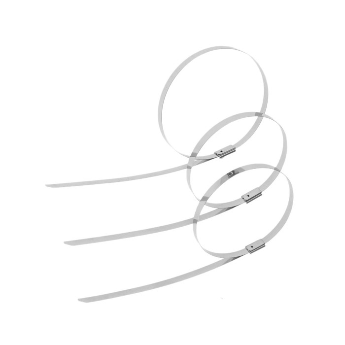 Стяжки из нержавеющей стали ТУНДРА, 4.6×300 мм, 100 шт.