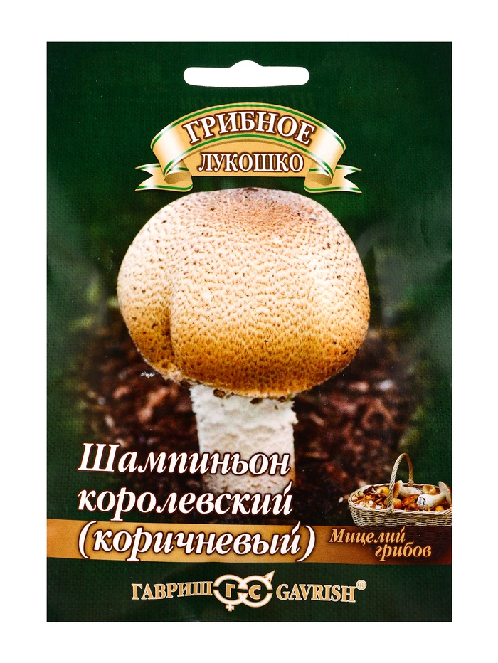 Мицелий грибов Шампиньон Коричневый на зерновом субстрате, большой пак. 15 мл