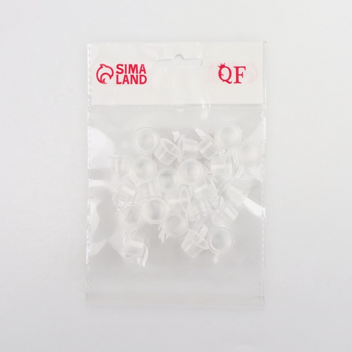 Колпачки для краски, d=14 мм, набор - 25 шт., прозрачные