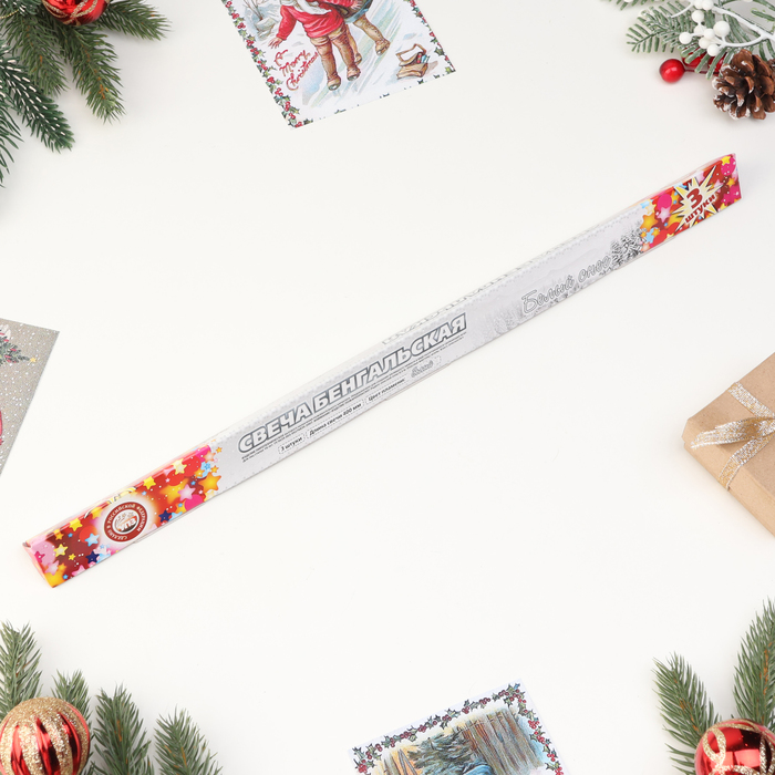 Бенгальские огни «Белый снег», 3 шт., 40 см, горение 120 сек.