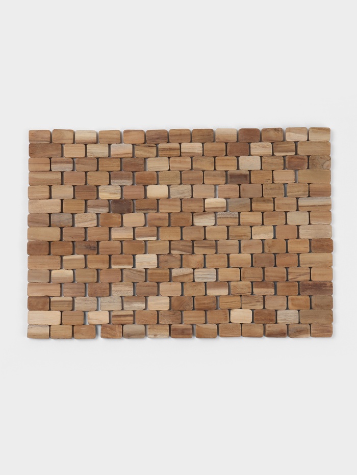 Коврик из тикового дерева, 40×30×0.7 см