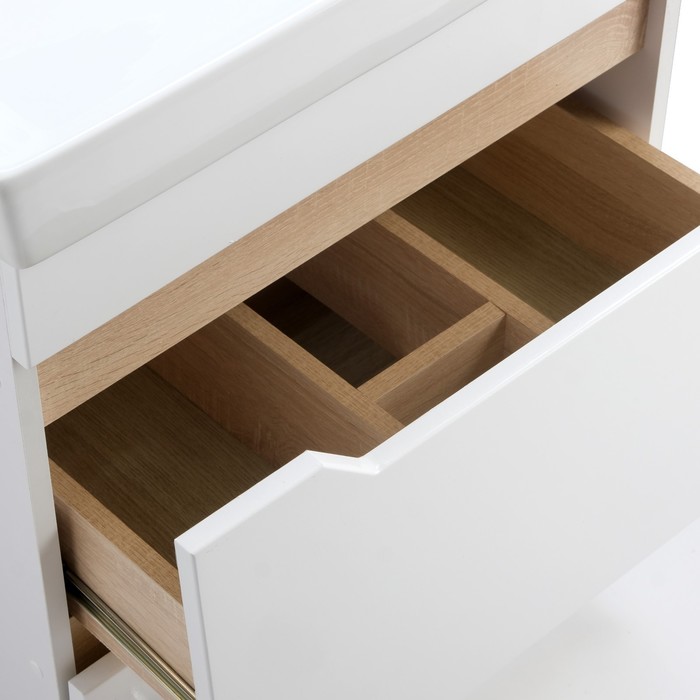 Комплект мебели для ванной: тумба «Анталия 60 – 2», раковина «Миранда 60», 463×610×820 мм, цвет белый