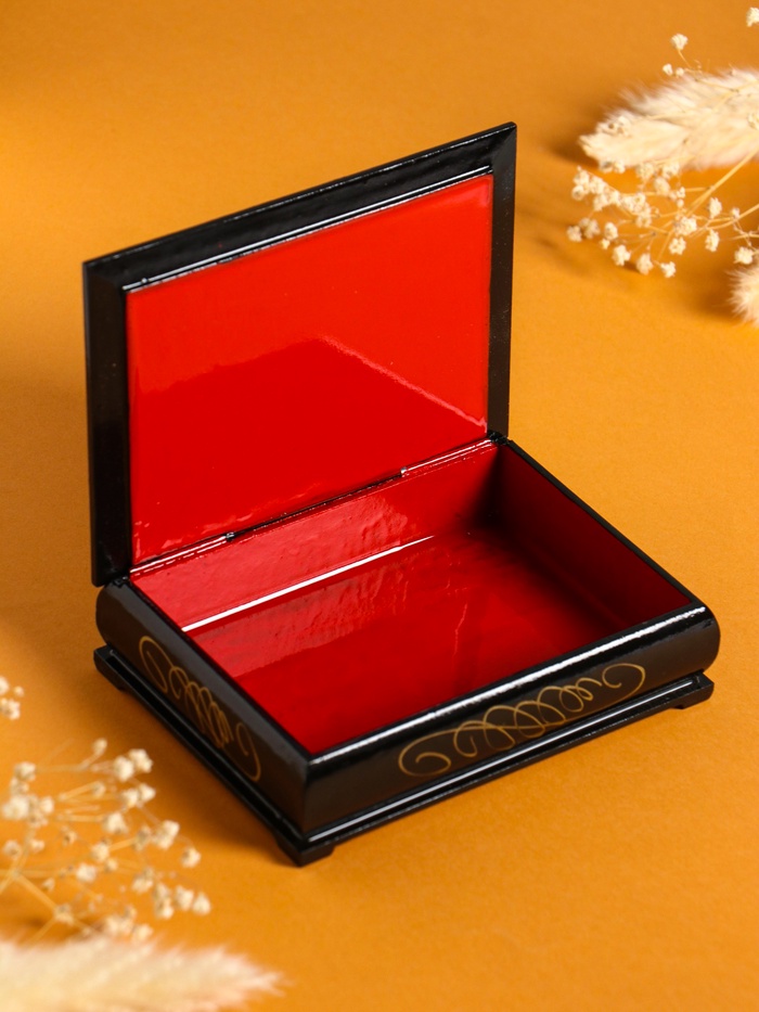 Шкатулка для украшений «Русская красавица», 10×14 см, лаковая миниатюра