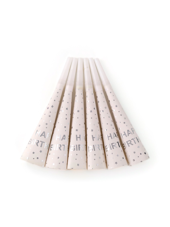 Дудка-гудок «Happy birthday», 6 шт.