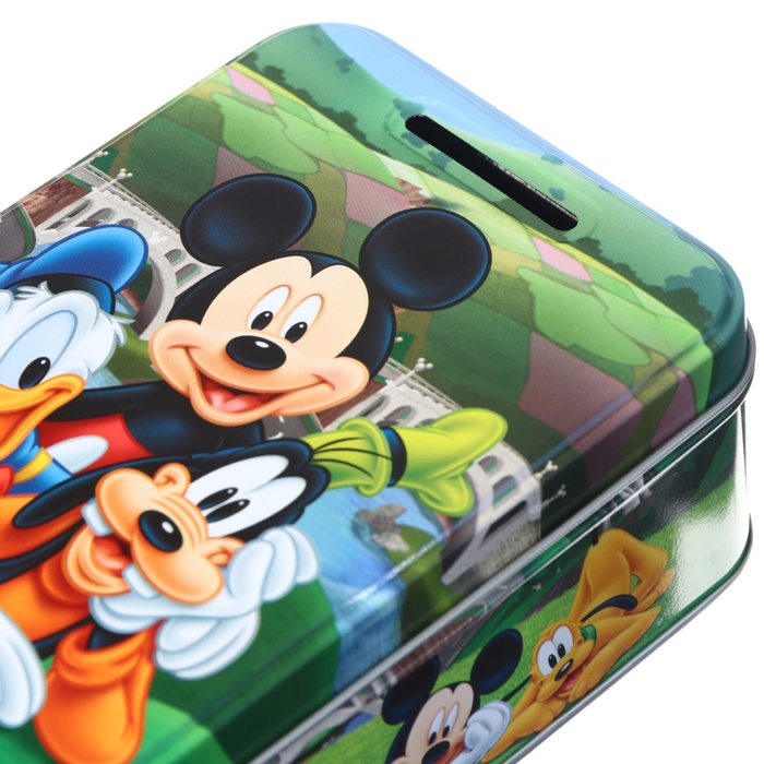 Копилка 14×10×5.8 см, металл, Микки Маус