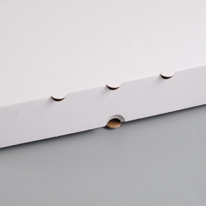 Коробка для пиццы, белая, 42×42×4.5 см