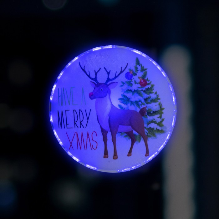 Светодиодная игрушка на липучке «Олень» 13 см, батарейки LR44×3 (в комплекте), свечение мульти