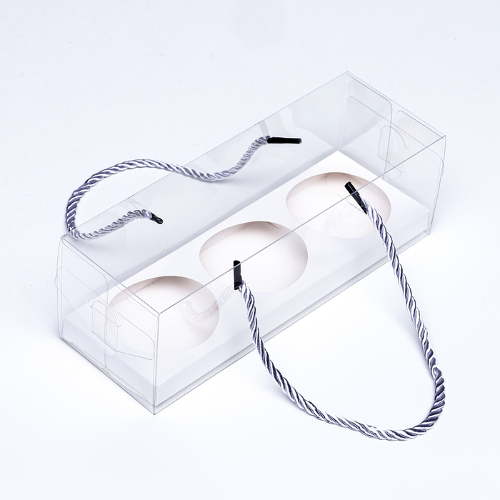 Кондитерская упаковка для кексов, белая 22.5×7.8×7.8 см