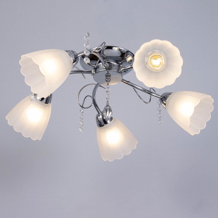 Люстра «Адель», 5×40 Вт E27, хром, 54×52×17 см