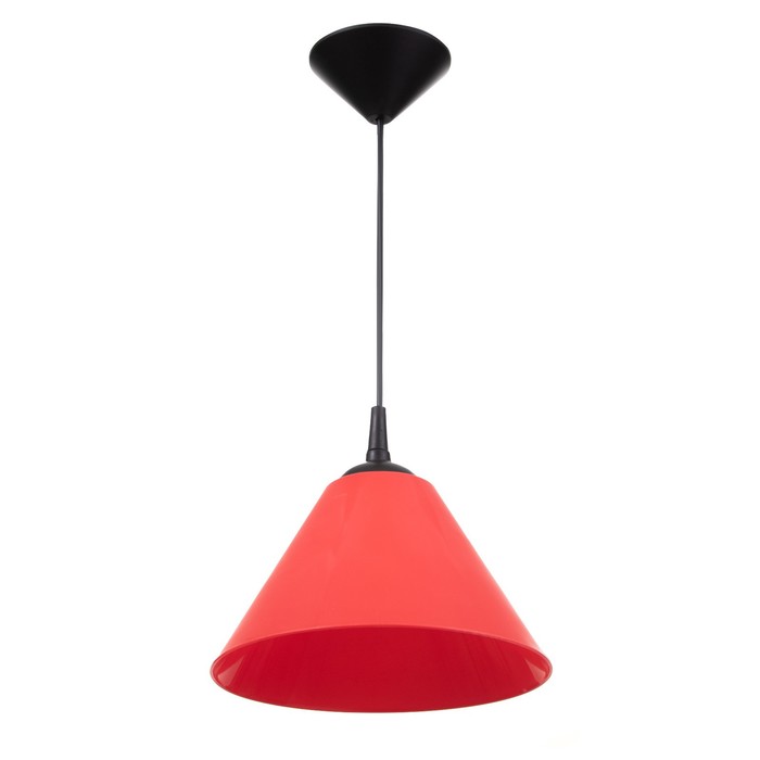 Подвес «Конус» 1×15 Вт Е27 МОДЕЛЬ: BR=00270 черный/красный 25×25×15 см