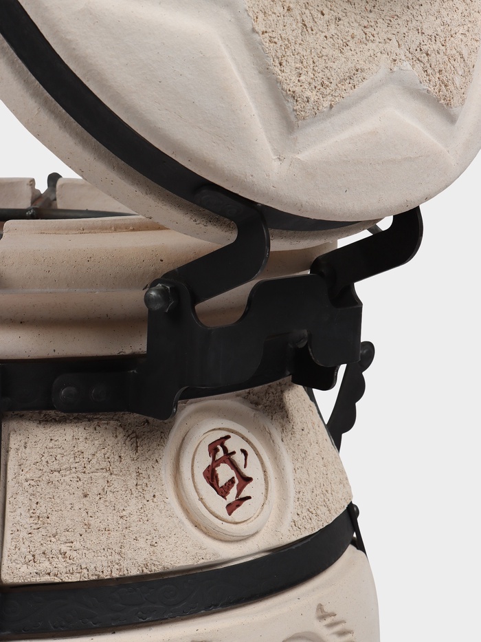 Тандыр «СамОбжар» с откидной крышкой, h=98 см, d=52 см, 97 кг, 12 шампуров, кочерга, совок