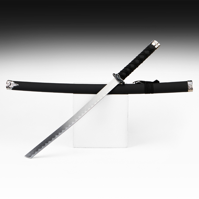 Макет оружия «Сувенирная катана. Орочи», 89 см, клинок 46 см, ножны, чёрный, матовые