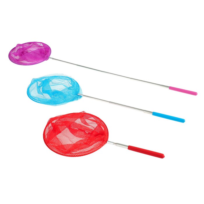 Сачок детский, телескопический, 85 см, диаметр 20 см, МИКС