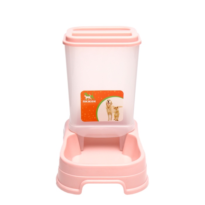 Автокормушка 1.5 л, 23.5×16×24 см, розовая