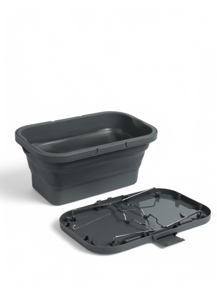 Корзина - столик maclay 2 в 1, складная, 47×28.5×23.5 см, серая