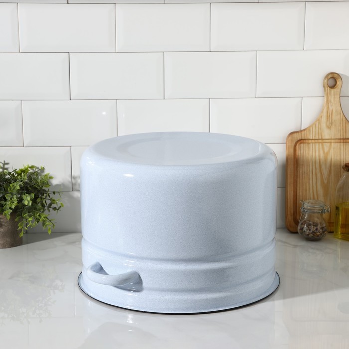 Бак эмалированный, 25 л, d=38, с крышкой, без декора, МИКС