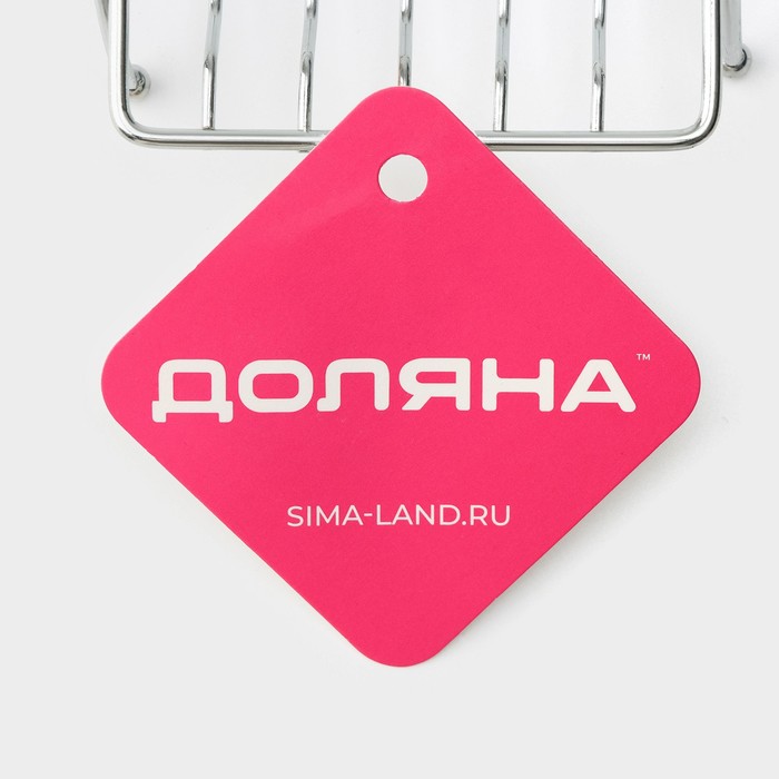 Мыльница на ножках Доляна «Вернисаж», 12×9×3 см, хромированная