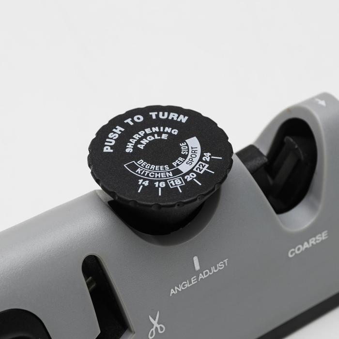 Точилка Hi-tech, 4 в 1, с регулятором угла заточки, серая