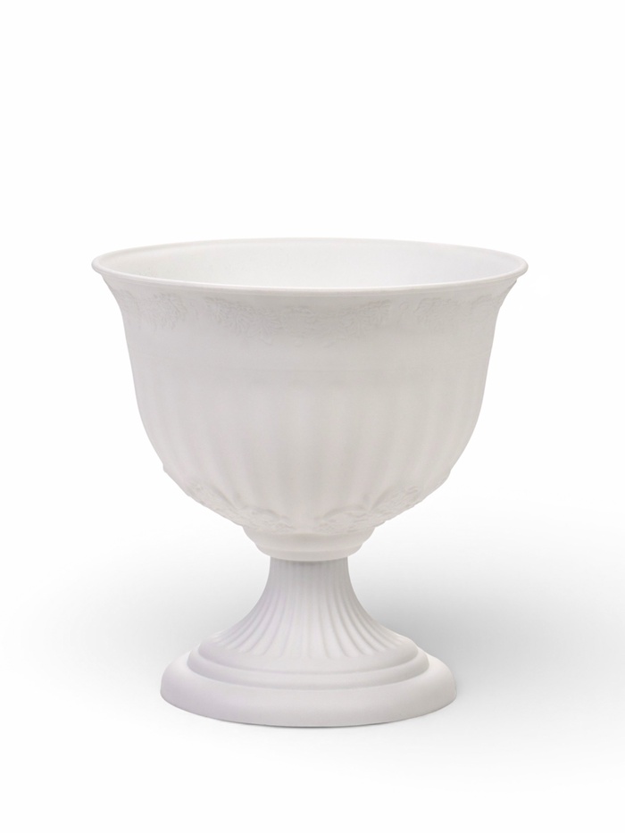 Вазон для цветов «Венеция», 600 мл, d=14 см, h=14 см, пластиковый, белый