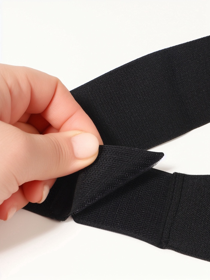 Бандаж на голеностоп, с липучкой, 60×5 см, чёрный