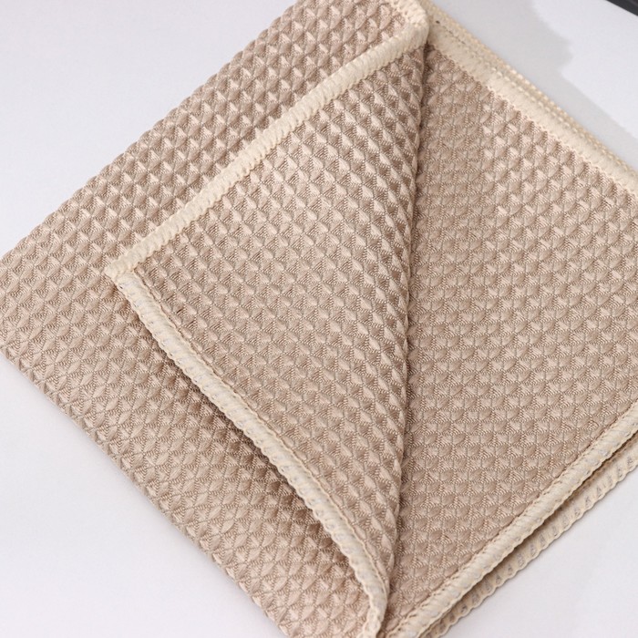 Салфетка для уборки Raccoon «Сапфир», 30×30 см, микрофибра, бежевая