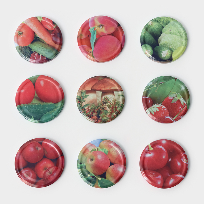 Крышка для консервирования «Элитная», ТО-89 мм, жесть, винтовая, лак, литография, фасовка 20 шт., МИКС