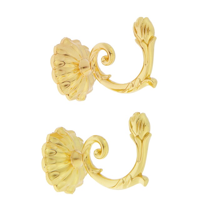 Держатель для штор «ТУНДРА» KS006, однорожковый, цвет золото