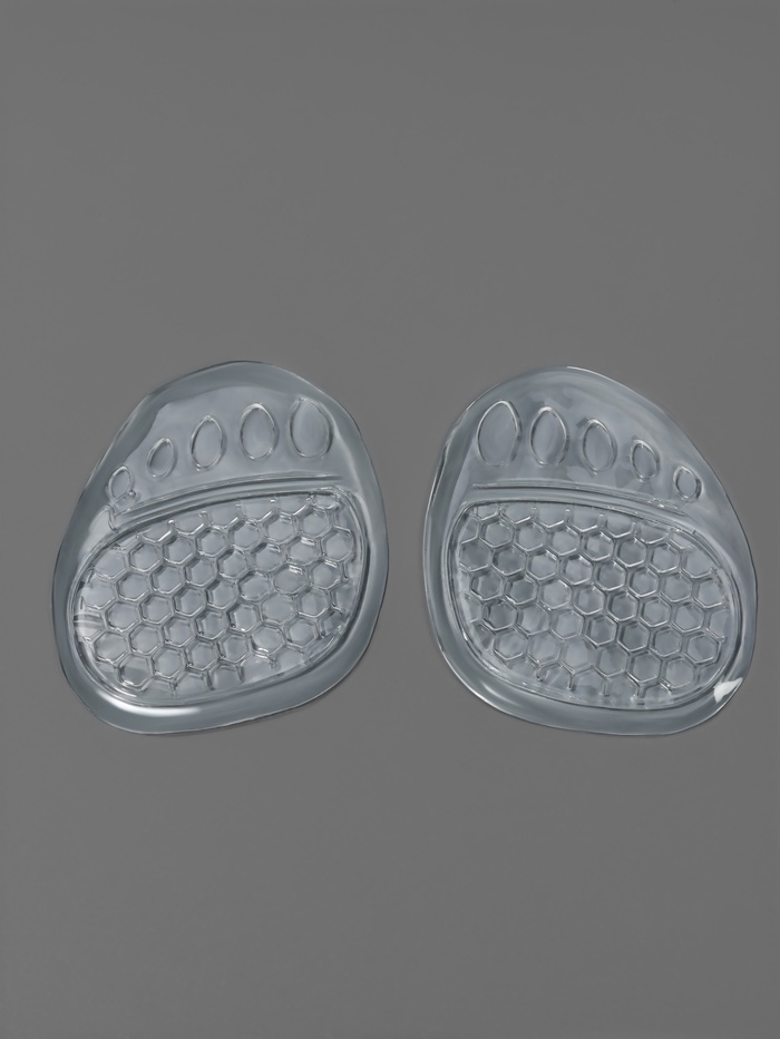 Полустельки для обуви, с протектором, силиконовые, 9×7 см, пара, прозрачные