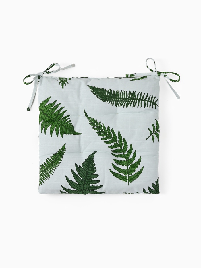 Подушка на стул «Этель. Папоротник», 42×42×7 см, белая