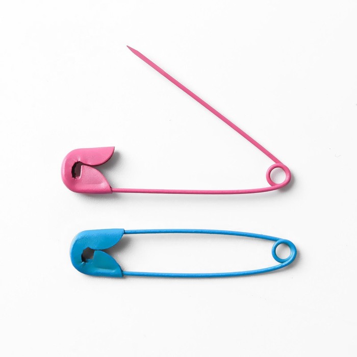 Булавки английские, 37 мм, 10 шт., цвет разноцветный