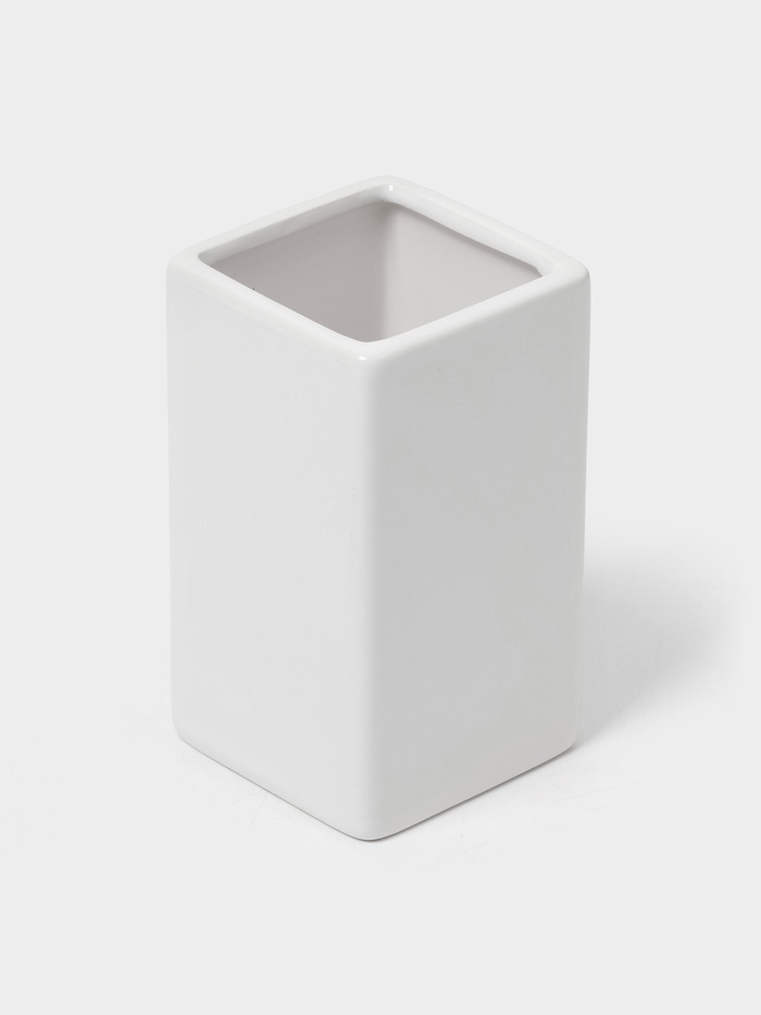 Аксессуары для ванной «Лодж», 3 предмета: мыльница, дозатор для мыла 350 мл, стакан, белые