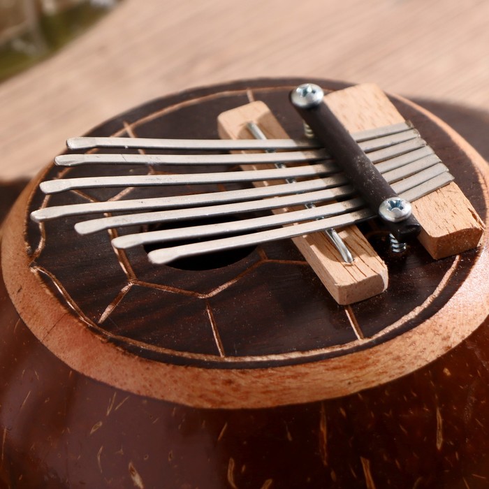 Сувенирный музыкальный инструмент Калимба «Черепаха» 23×18×7 см