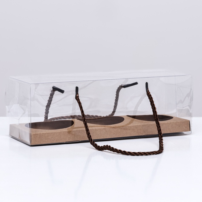 Кондитерская упаковка для кексов, крафт 22.5×7.8×7.8 см