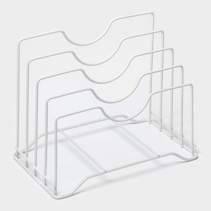 Держатель для крышек и разделочных досок Доляна, 26×16×22 см, белый