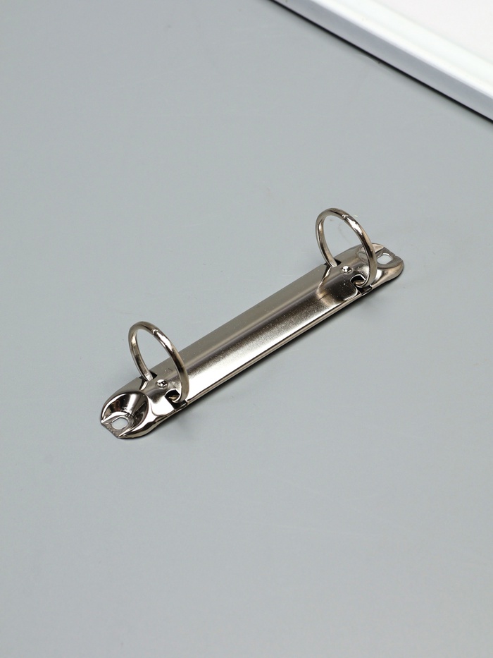 Зажим кольцевой на два кольца, диаметр кольца 3 см, 12.3 см, металл, набор 4 шт.