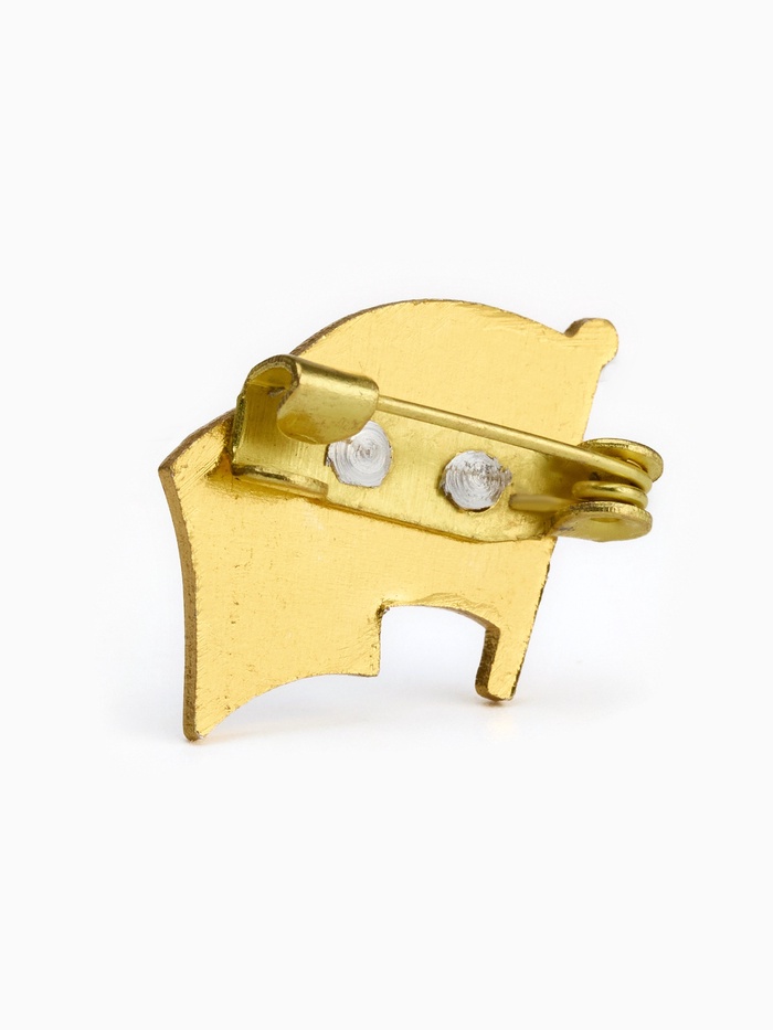 Значок «Флаг морской флот», 2×2 см, цветной в золоте