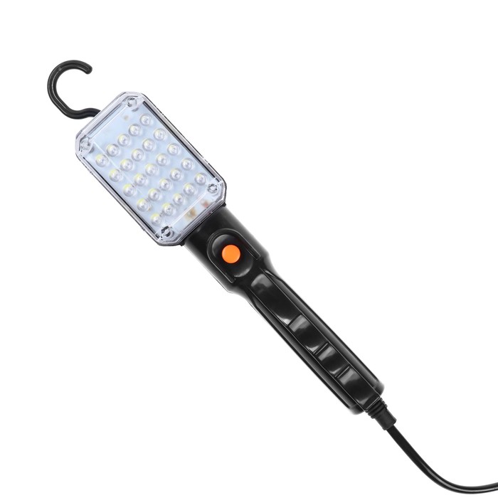 Светильник переносной светодиодный Luazon Lighting с выключателем, 12 Вт, 25 LED, 10 м, чёрный