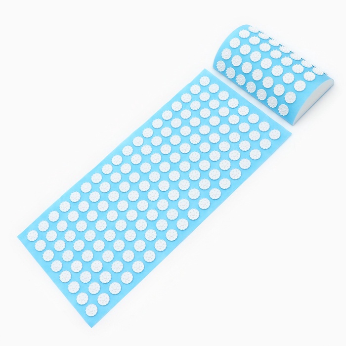 Аппликатор Кузнецова комплект, 144 колючки, спантекс, голубой, 260×560 мм + валик 140×230