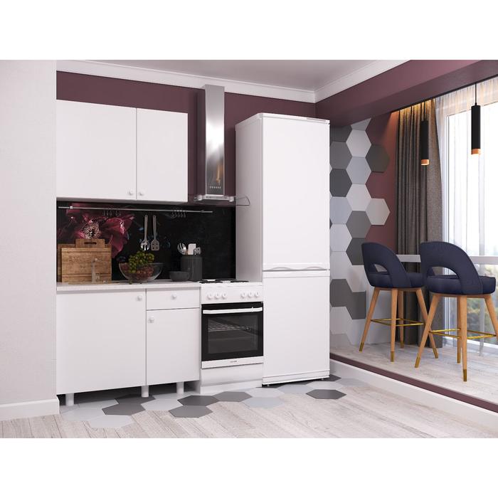 Кухонный гарнитур «Поинт», 1000 мм, цвет белый фасад/белый корпус