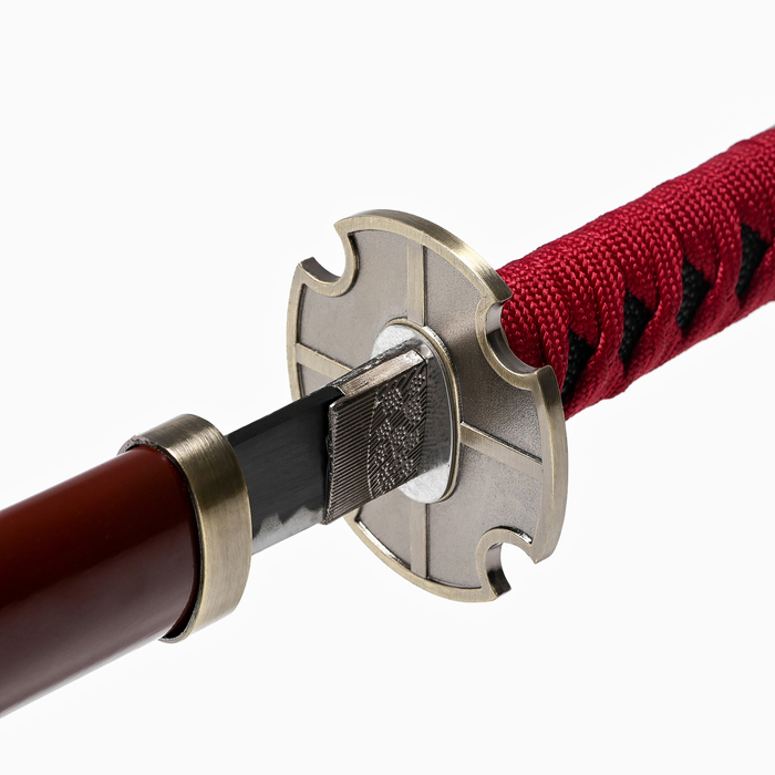 Макет оружия «Сувенирная катана на подставке», чёрные ножны с иероглифами, 104 см