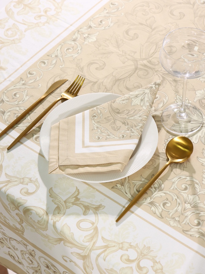 Кухонный набор «Этель. Классика»: скатерть 180×145 см, салфетки 40×40 см-8 шт., 100% хлопок