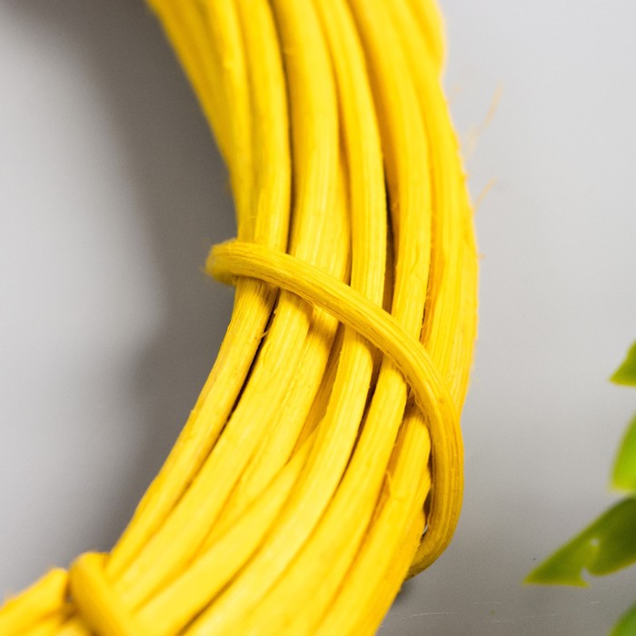 Кольцо для изготовления ловца снов «Жёлтый», d=25 см, ротанг