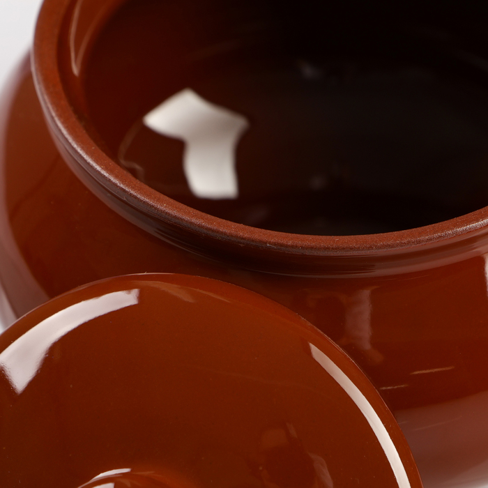 Горшок для запекания Псковский гончар «Стандарт», 330 л, керамика, коричневый