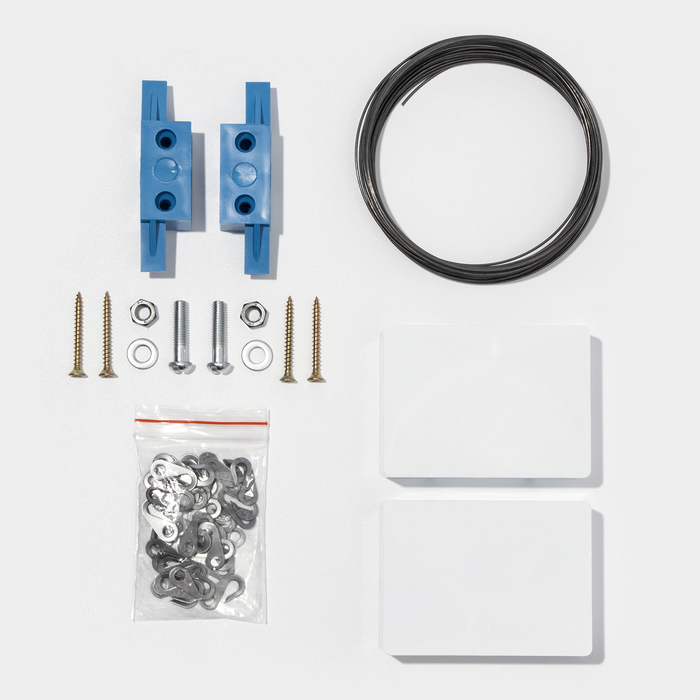 Карниз струнный, двухрядный, 5 м, металлический крючок