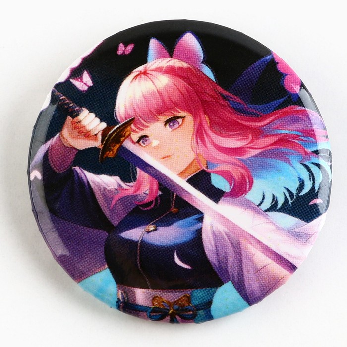 Значки закатные «Аниме девочки», d=3.8 см, МИКС