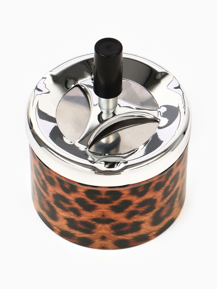 Пепельница бездымная «Леопард», для сигарет и стиков, 12.5×9 см